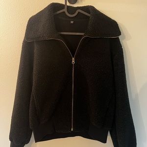 Black bomber jacket